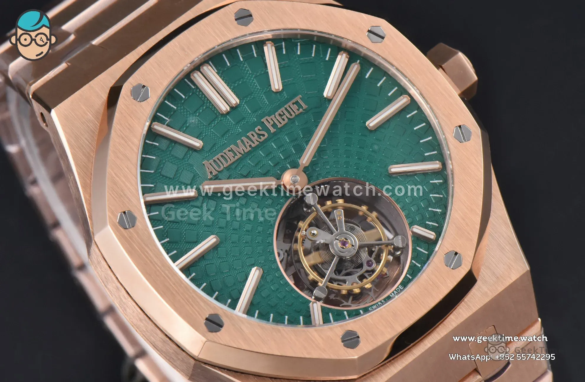 Royal Oak Tourbillon 41mm R8F RG esfera verde brazalete RG Flying Tourb V2 - Image 12