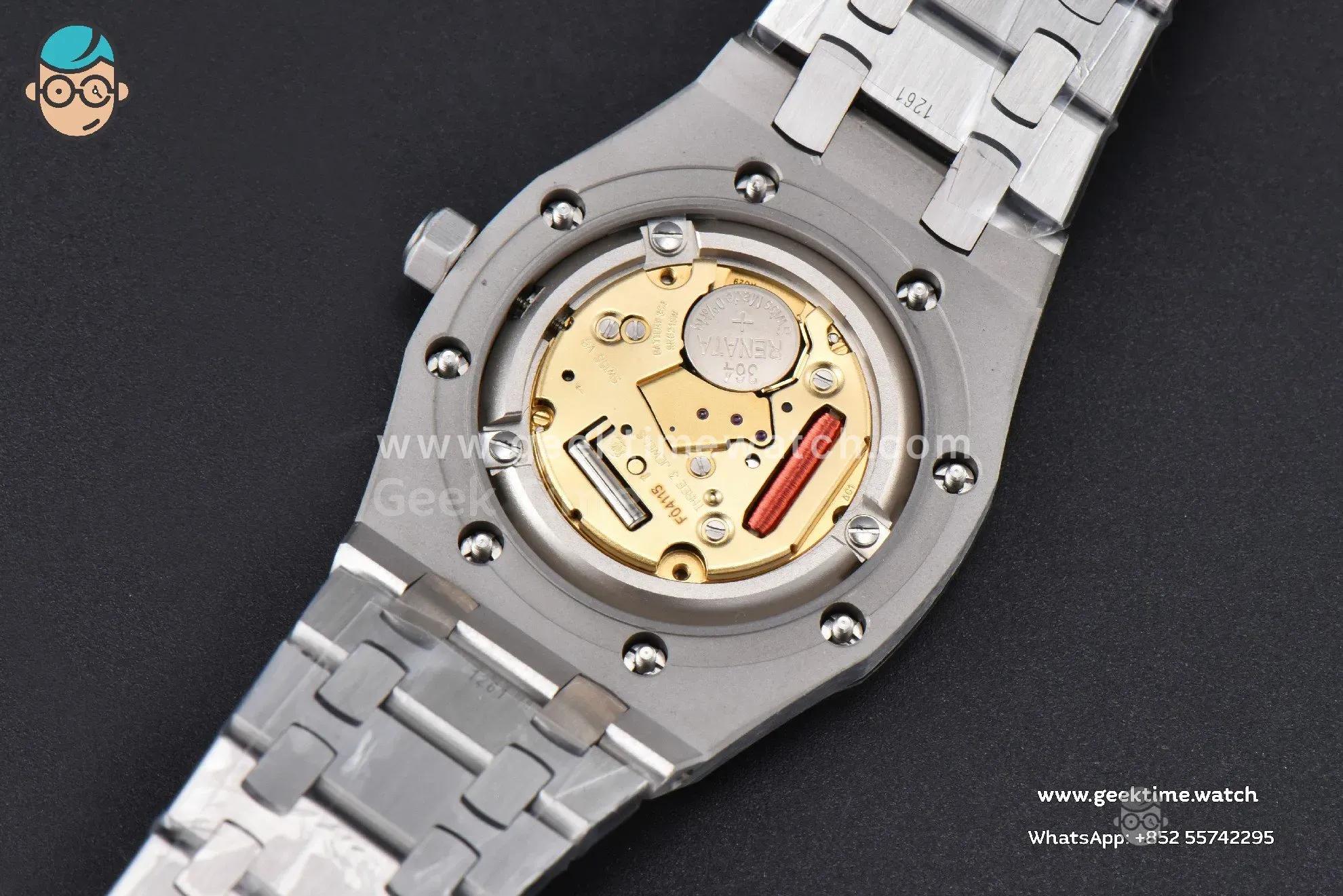 Royal Oak Ladies 67650ST 33mm ZF SS esfera roja con números arábigos brazalete SS Quartz - Image 12