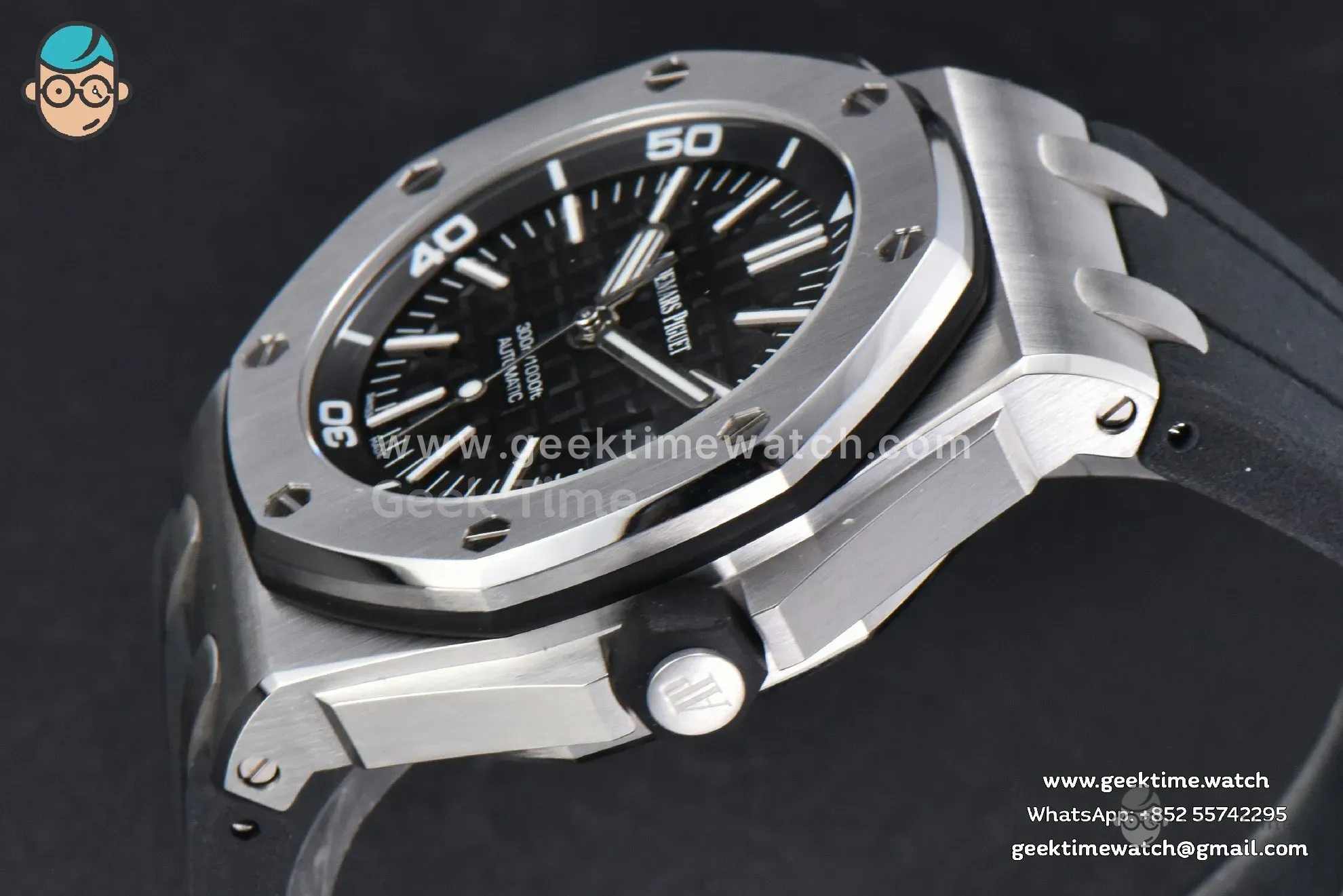 Royal Oak Offshore Diver 15703 42mm GF Black Dial Black Rubber Strap A2824 - Image 12