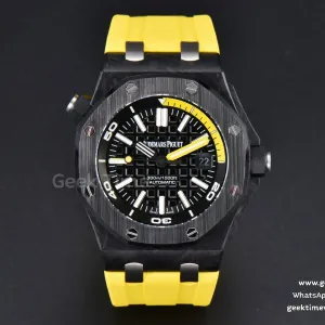 Royal Oak Offshore Diver 42mm IPF cadran noir/jaune bracelet caoutchouc jaune MY9015