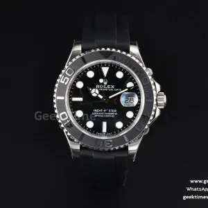 Yacht-Master 42mm CSF schwarzes Zifferblatt mit Opaloberfläche Oysterflex-Armband VR3235