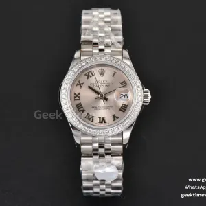 DateJust 28mm Ladies WF Diamond Silver Dial Roma Marker Jubilee Bracelet A2236
