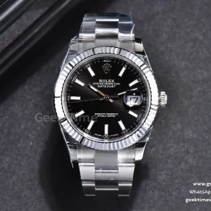 DateJust 41mm 126334 VSF bisel estriado esfera negra brazalete Oyster VS3235