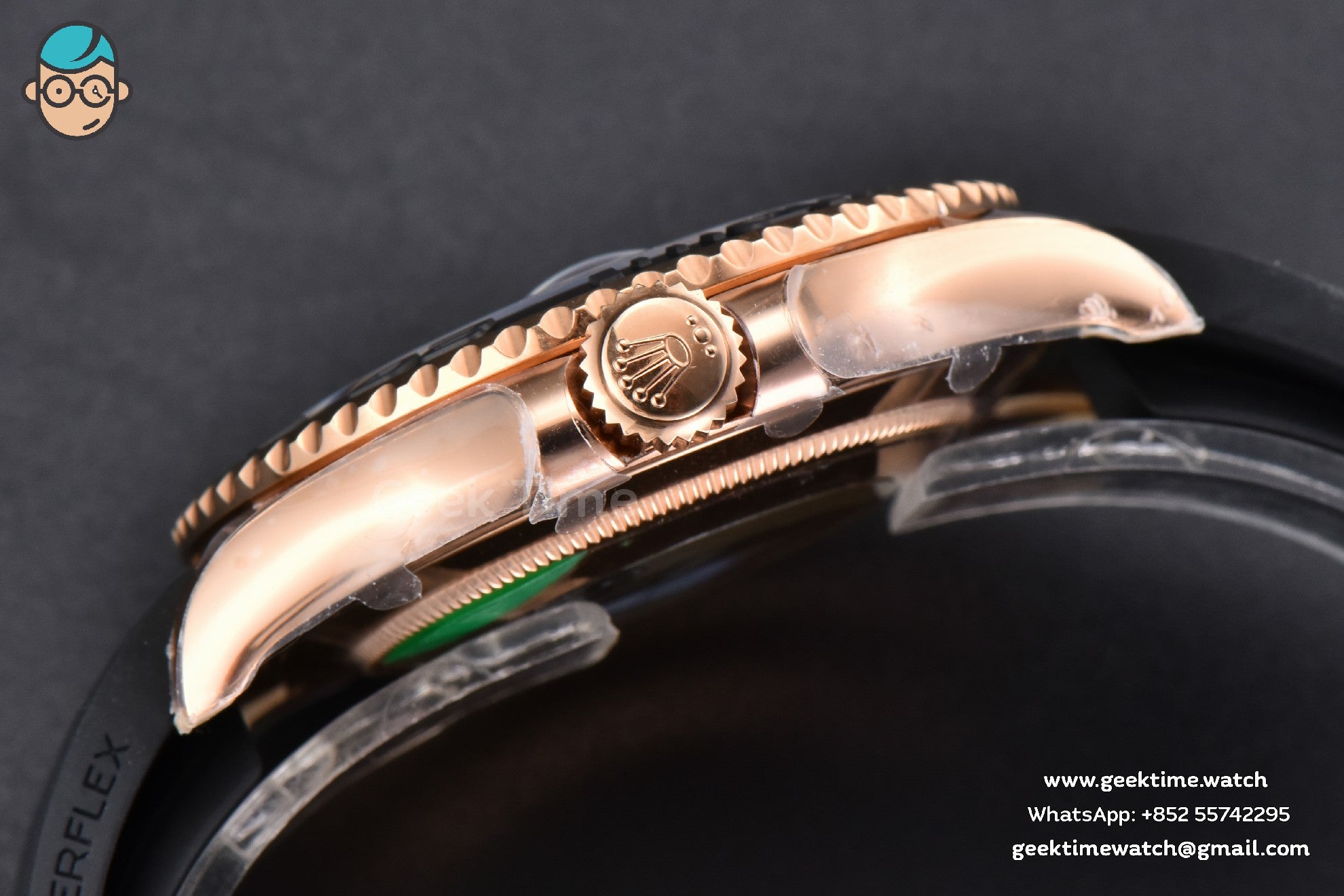 Yacht-Master 126655 904L 40mm RG Clean CF Ceramic Black Dial Oysterflex Strap VR3235 - Image 12