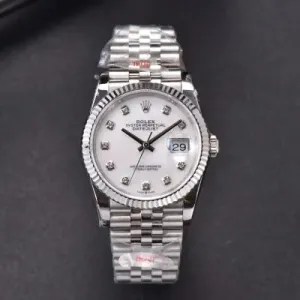 DateJust 36mm SS GMF quadrante in madreperla indice diamantato bracciale Jubilee VR3235