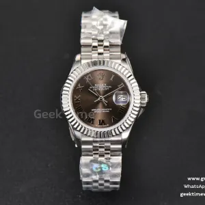 DateJust 28mm Ladies WF Gray Dial Roma Marker Jubilee Bracelet A2236
