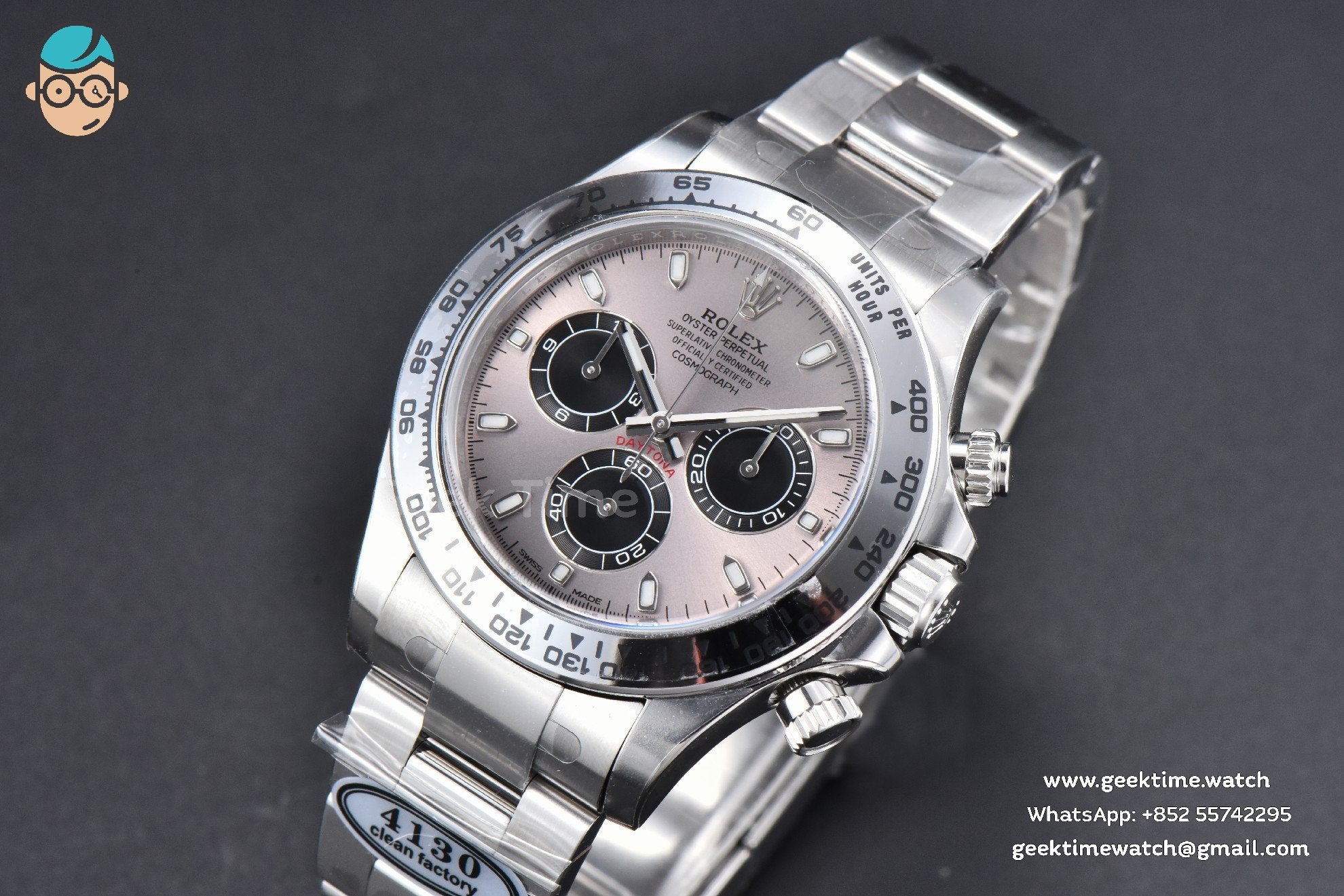 Daytona 116509 SS Clean CF Gray Dial Black Subdial SS Bracelet A4130 - Image 2