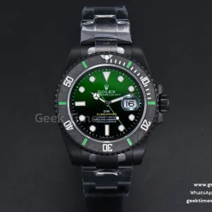 Submariner DIW DLC VSF 41mm Green Graduated Dial SS Bracelet VS3135