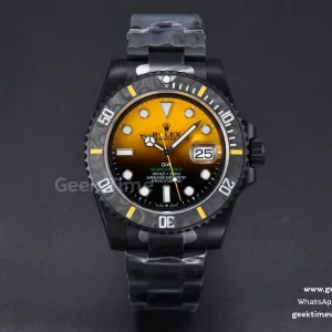 Submariner DIW DLC VSF 41mm Yellow Gradient Dial SS Bracelet VS3135