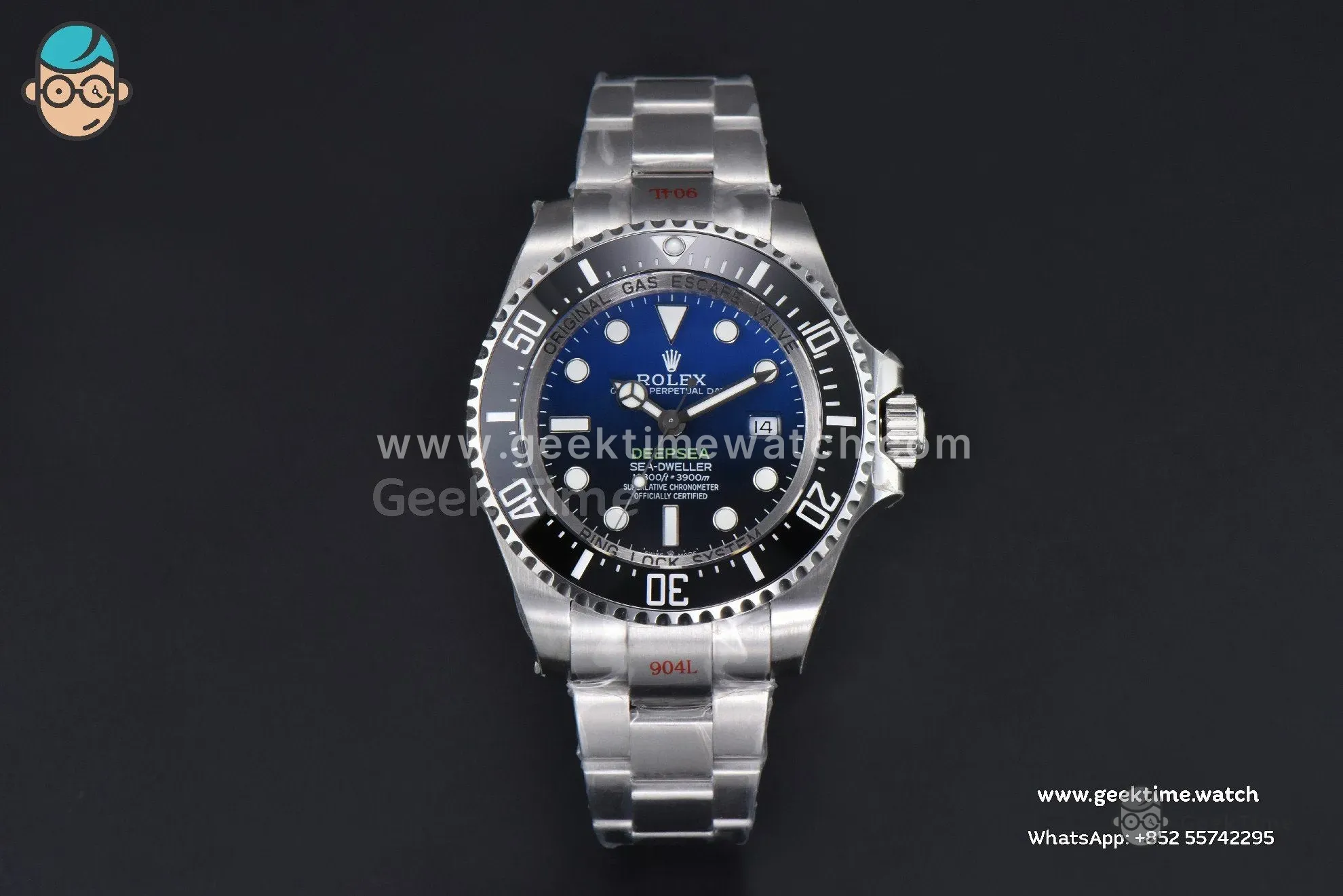 DeepSea Dweller 126660 44mm GMF SS Gradient Blue Dial SS Bracelet VR3235