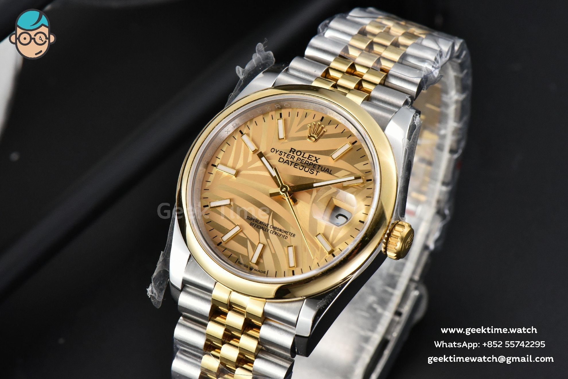 DateJust 36mm YG/SS BPF quadrante YG liscio con motivo bracciale Oyster A2824 - Image 2