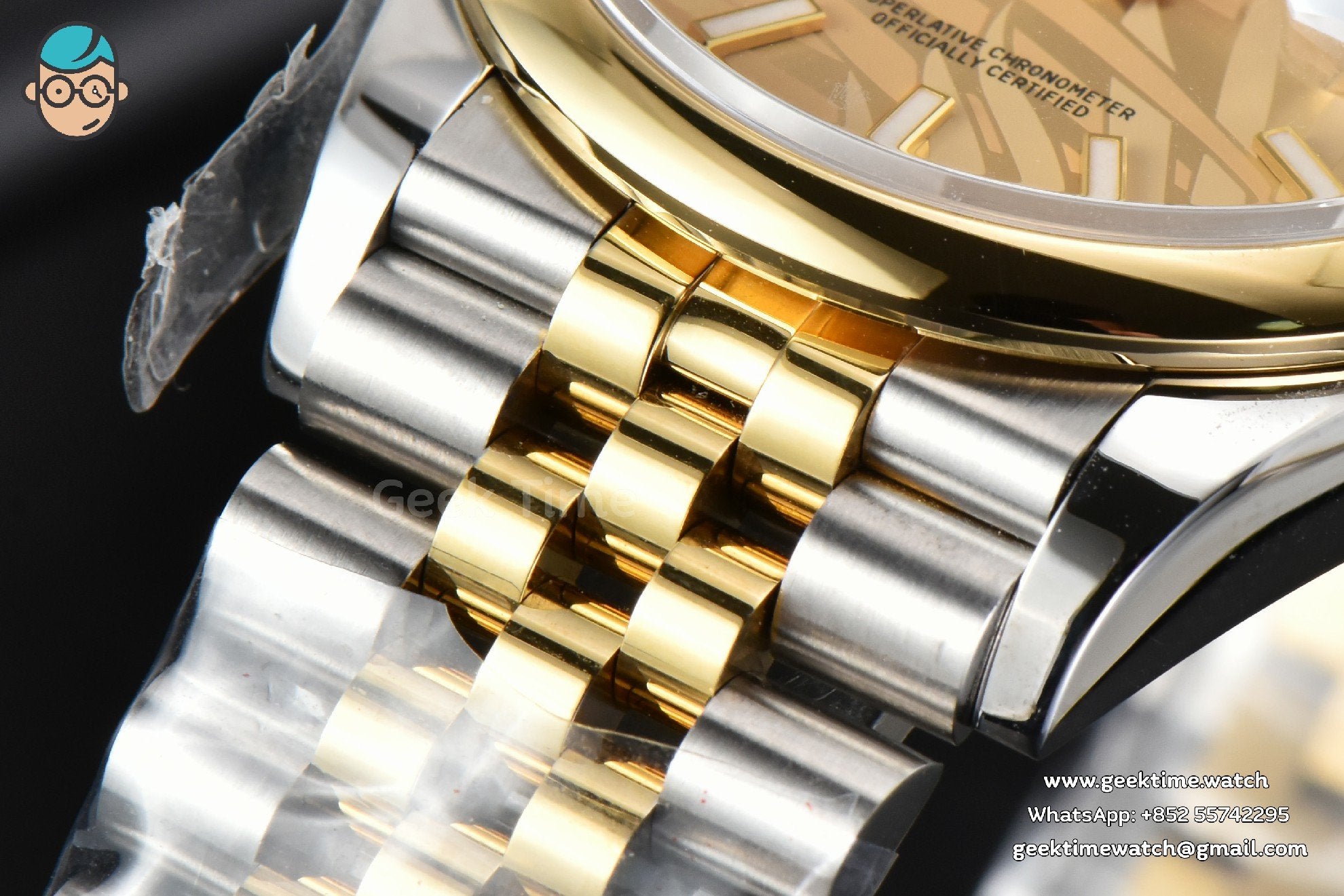 DateJust 36mm YG/SS BPF quadrante YG liscio con motivo bracciale Oyster A2824 - Image 9