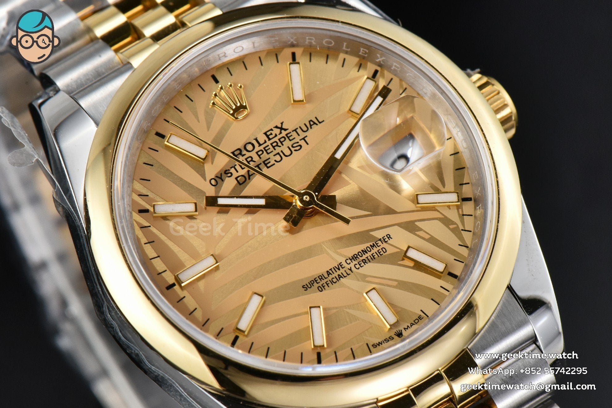 DateJust 36mm YG/SS BPF quadrante YG liscio con motivo bracciale Oyster A2824 - Image 10