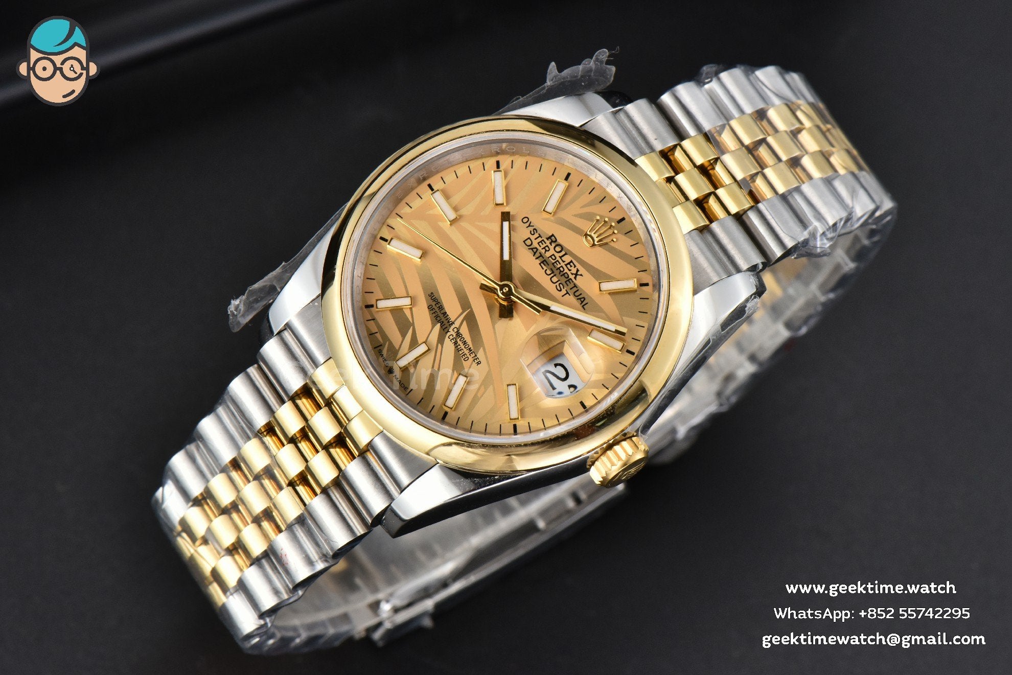 DateJust 36mm YG/SS BPF quadrante YG liscio con motivo bracciale Oyster A2824 - Image 13