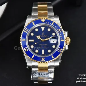 Submariner 116613 LB 40mm YG/SS Clean CF Blue Ceramic Blue Dial YG/SS Bracelet VR3130