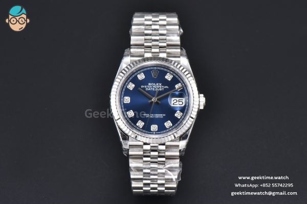 DateJust 36mm 904L VSF Blue Dial Diamond Marker Jubilee VS3235 - Image 3