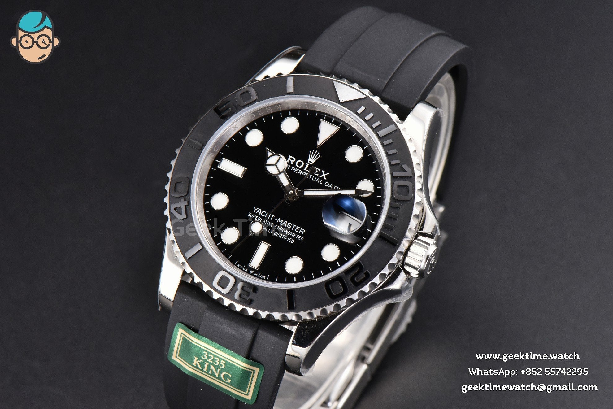 Yacht-Master 226659 42mm King 3D Black Ceramic Oysterflex Strap VR3235 - Image 2