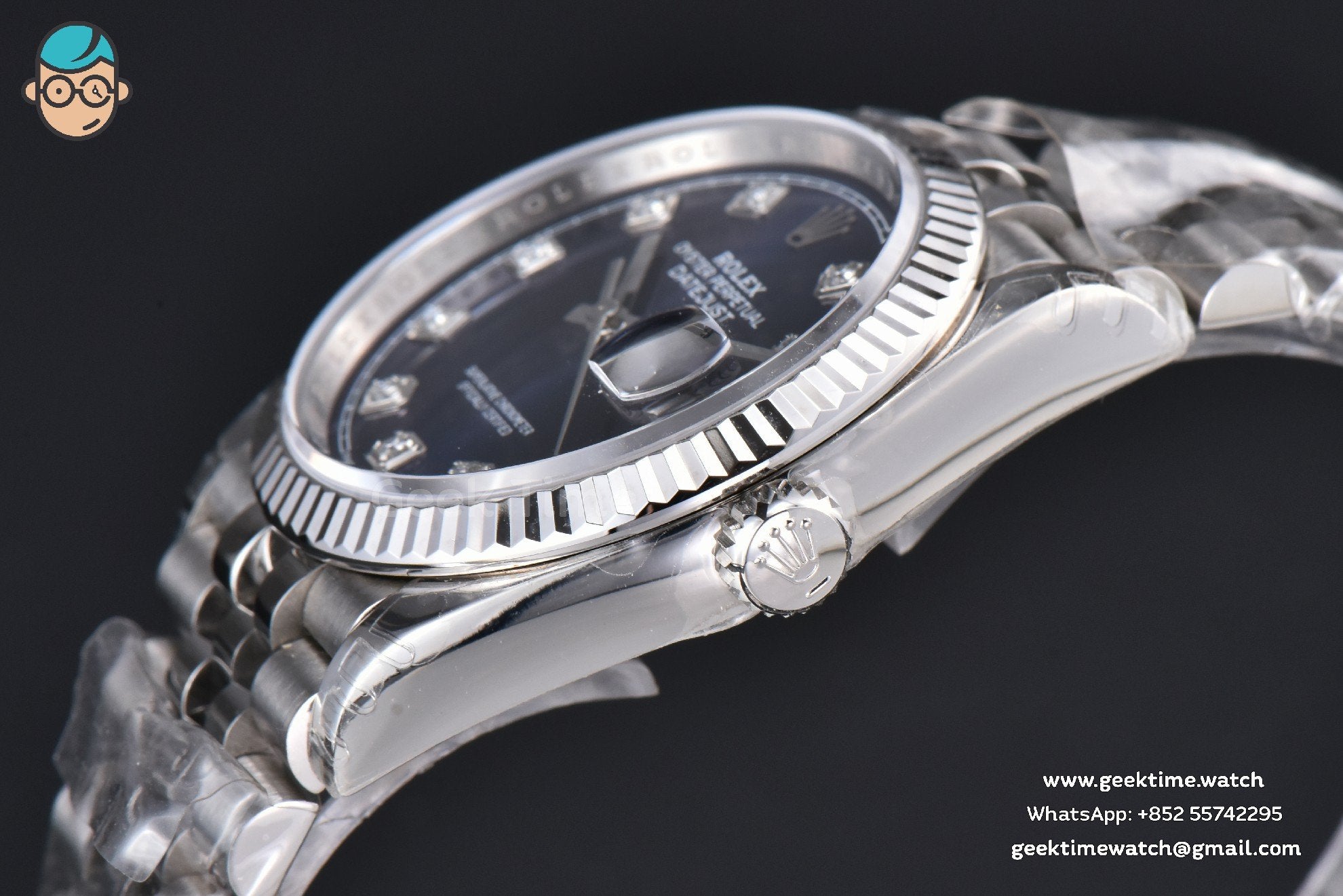 DateJust 36mm 904L VSF Blue Dial Diamond Marker Jubilee VS3235 - Image 10