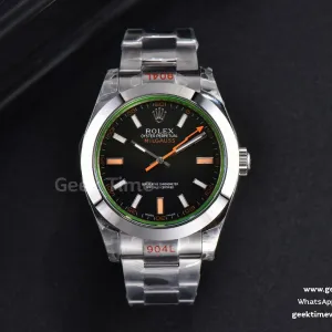 Milgauss 116400 40mm 904L GMF Black Dial SS Bracelet SH3131