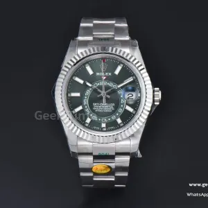 Sky-Dweller 326934 42mm ZF 904L quadrante verde bracciale SS A2824