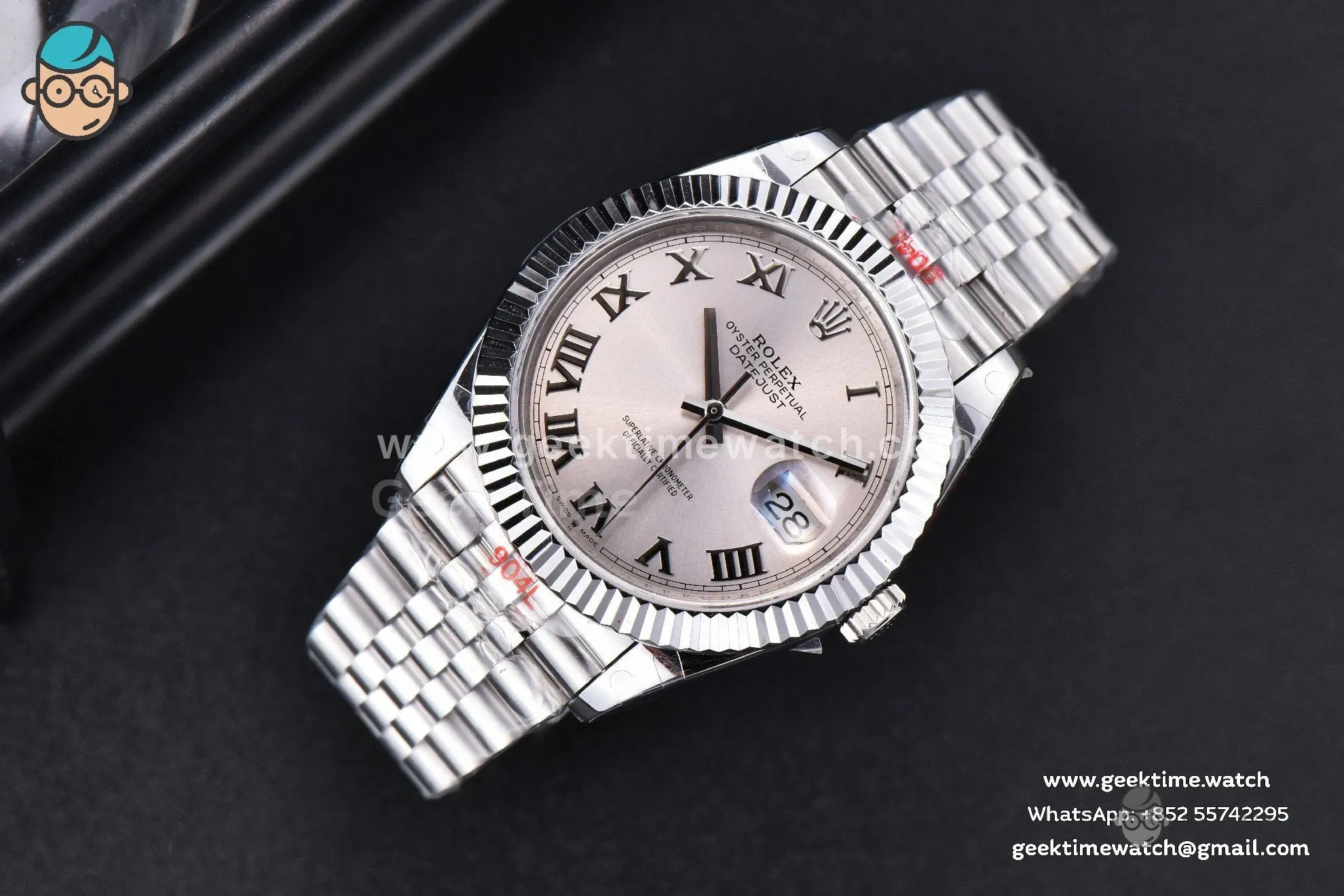 DateJust 41mm SS GMF Silver Dial Roma Marker Fluted Bezel Jubilee Bracelet VR3235