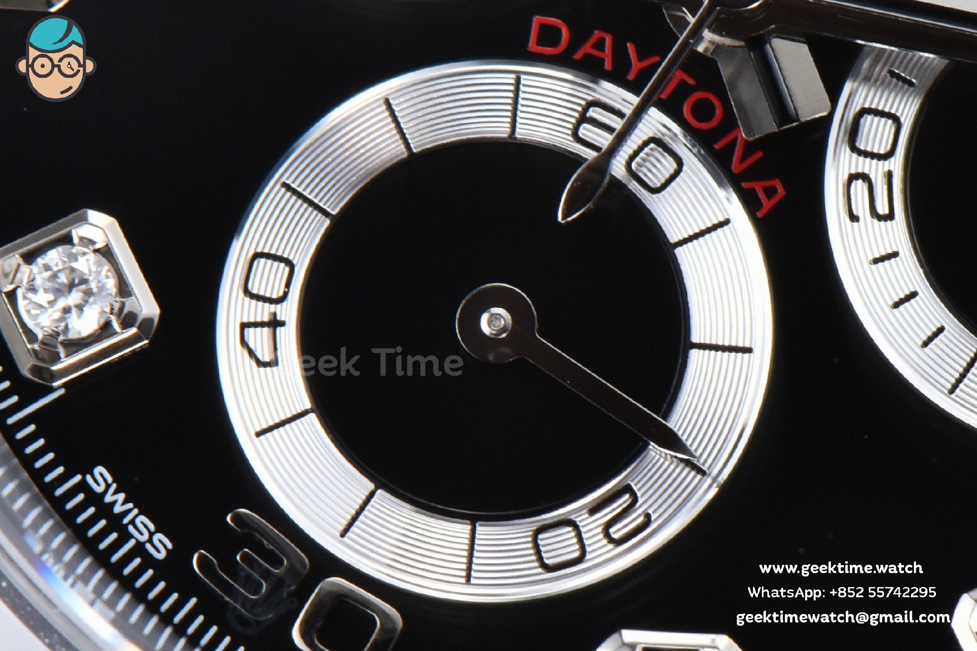 Daytona 116509 SS Clean CF quadrante nero indice diamantato bracciale SS A4130 - Image 8