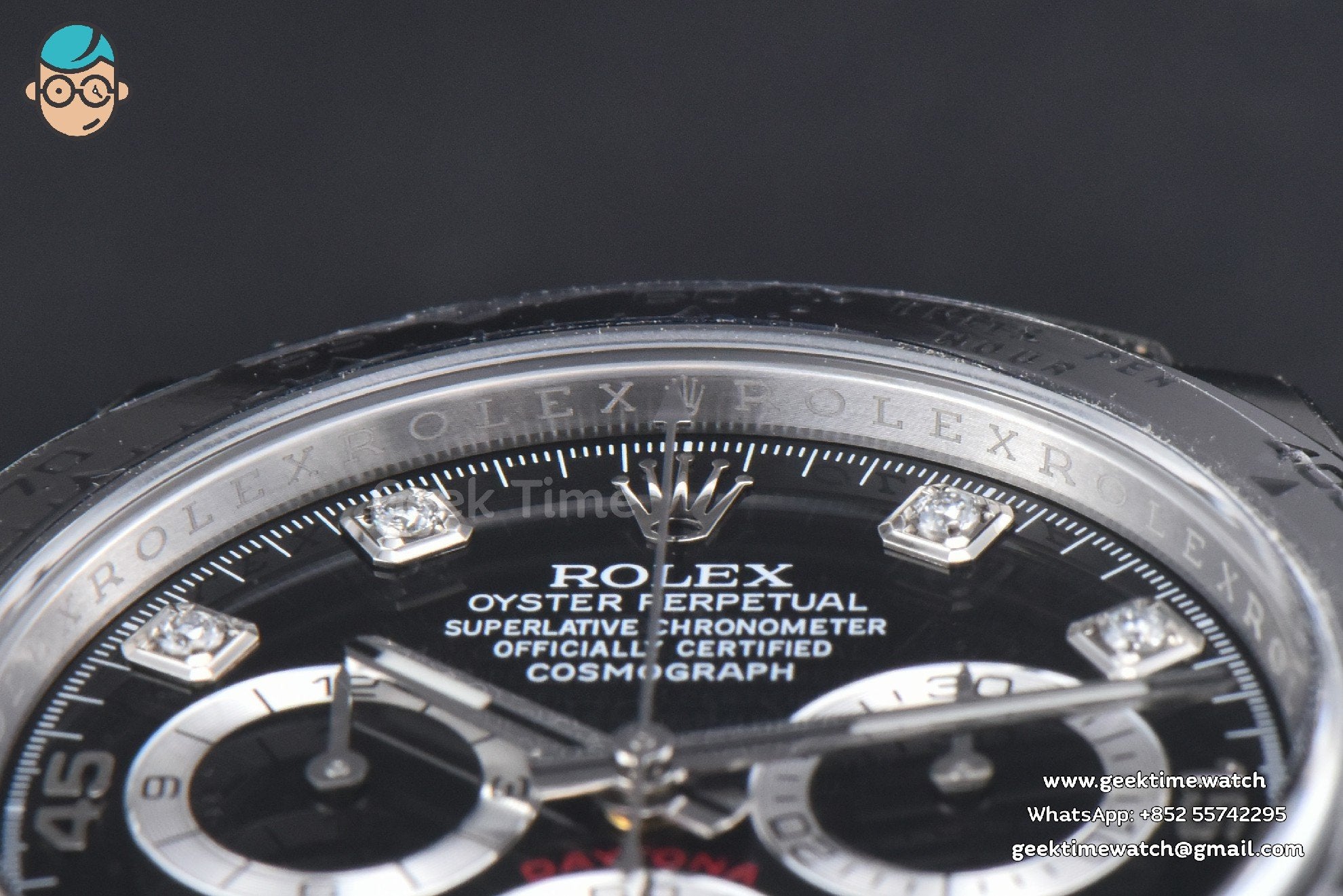 Daytona 116509 SS Clean CF quadrante nero indice diamantato bracciale SS A4130 - Image 10