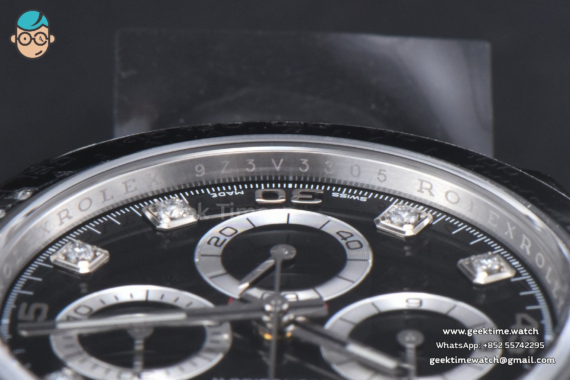 Daytona 116509 SS Clean CF quadrante nero indice diamantato bracciale SS A4130 - Image 11