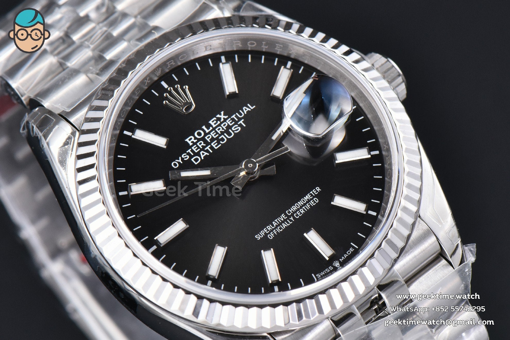 DateJust 41mm 904L VSF Black Dial Lume Marker Jubilee VS3235 - Image 13