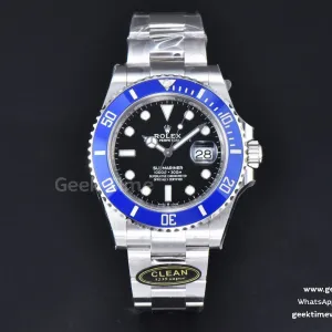 Submariner 126619 LB 904L Clean CF 41mm Ceramic Blue Dial SS Bracelet VR3235