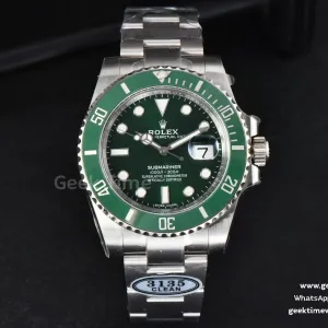 Submariner 116610 LV 40mm Clean CF Green Ceramic Green Dial SS Bracelet VS3135