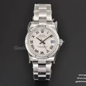 DateJust 31mm Ladies 904L WF quadrante bianco indice Roma bracciale Oyster A2671