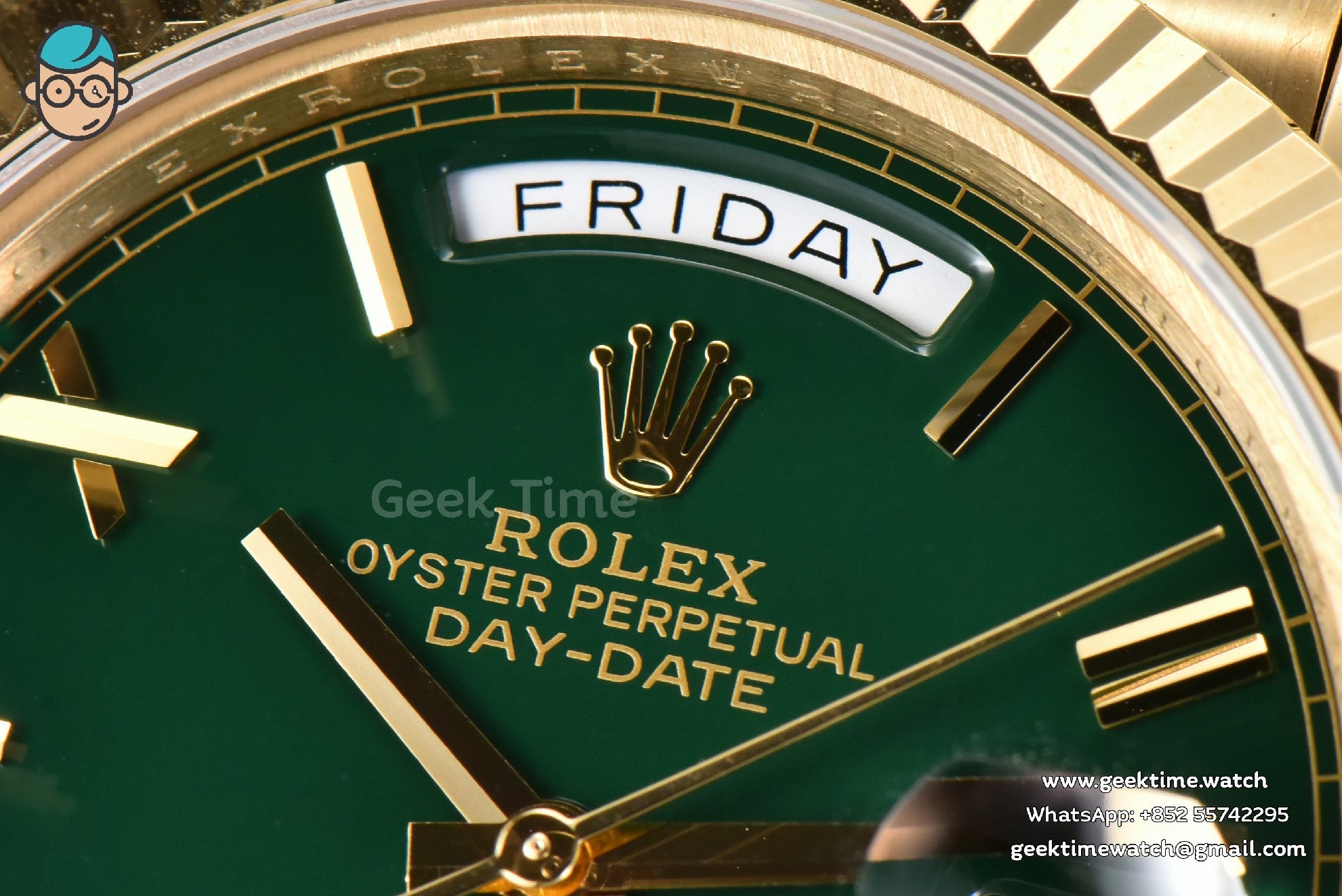 Day-Date 40mm 904L BPF YG quadrante verde bracciale YG A2813 - Image 11