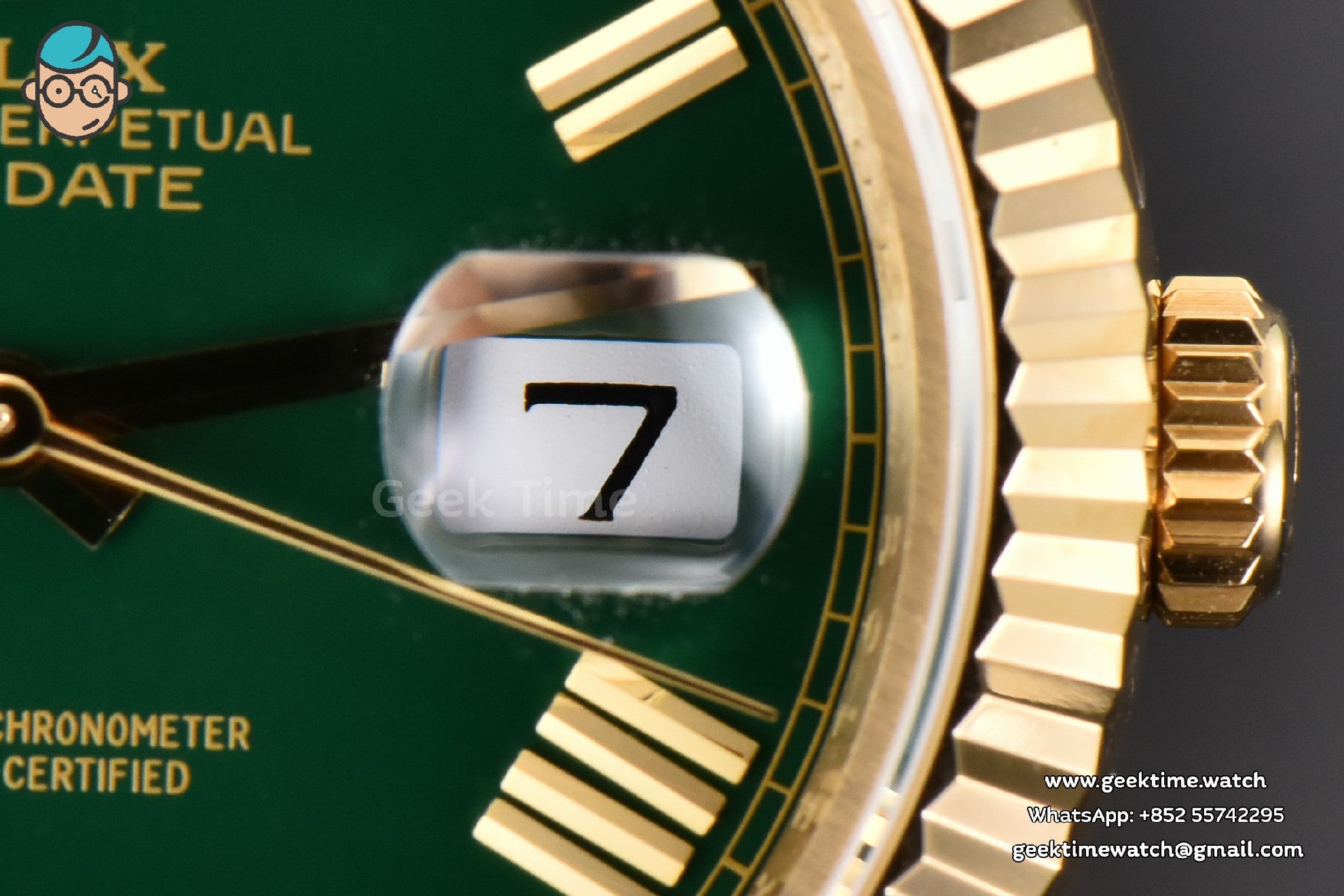 Day-Date 40mm 904L BPF YG quadrante verde bracciale YG A2813 - Image 8