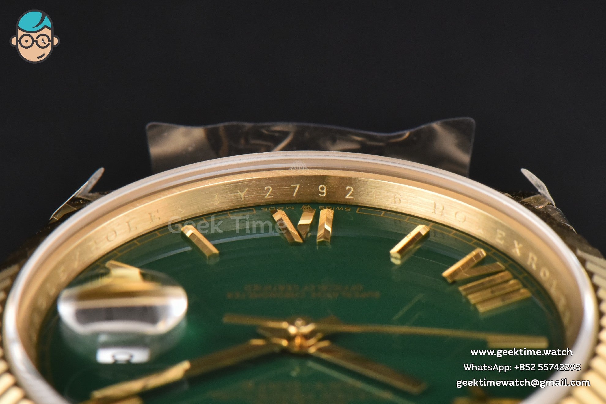 Day-Date 40mm 904L BPF YG quadrante verde bracciale YG A2813 - Image 7