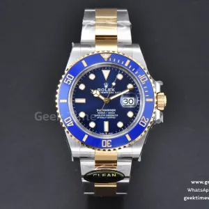 Submariner 126613 LB 41mm 904L Clean CF Blue Ceramic Blue Dial YG/SS Bracelet VR3235