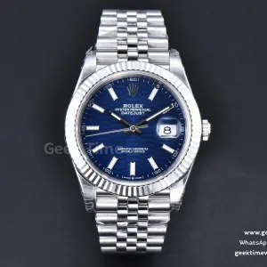 DateJust 41 126334 904L VSF quadrante blu con motivo bracciale Jubilee VS3235