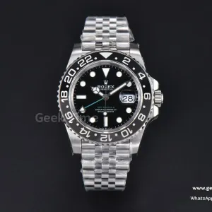 GMT Master II 126710 GRNR 40mm GMF 904L Black/Gray Bezel Black Dial Jubilee Bracelet VR3285