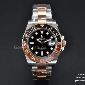 GMT-Master II Rootbeer 126711 CHNR 40mm Clean CF RG/SS Black/Brown Ceramic Oyster Bracelet DD3285
