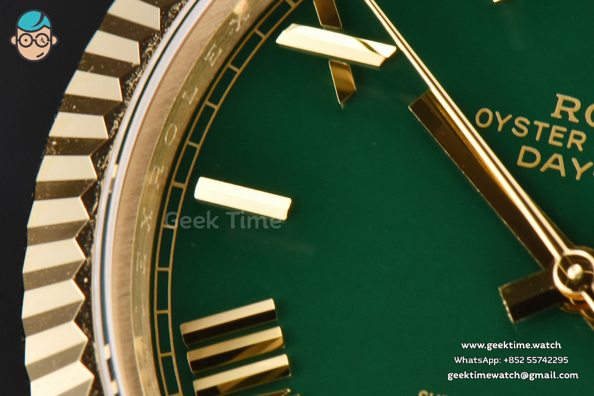 Day-Date 40mm 904L GMF YG esfera verde brazalete YG A2836 - Image 5