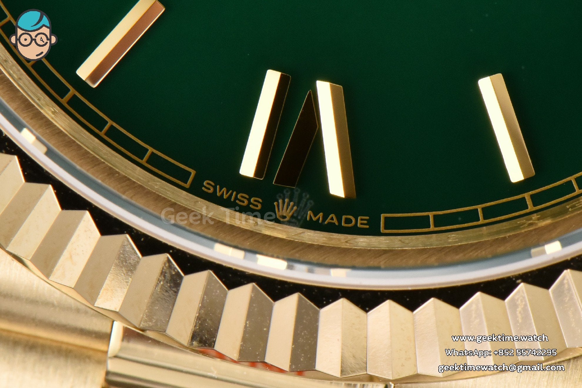 Day-Date 40mm 904L GMF YG esfera verde brazalete YG A2836 - Image 7