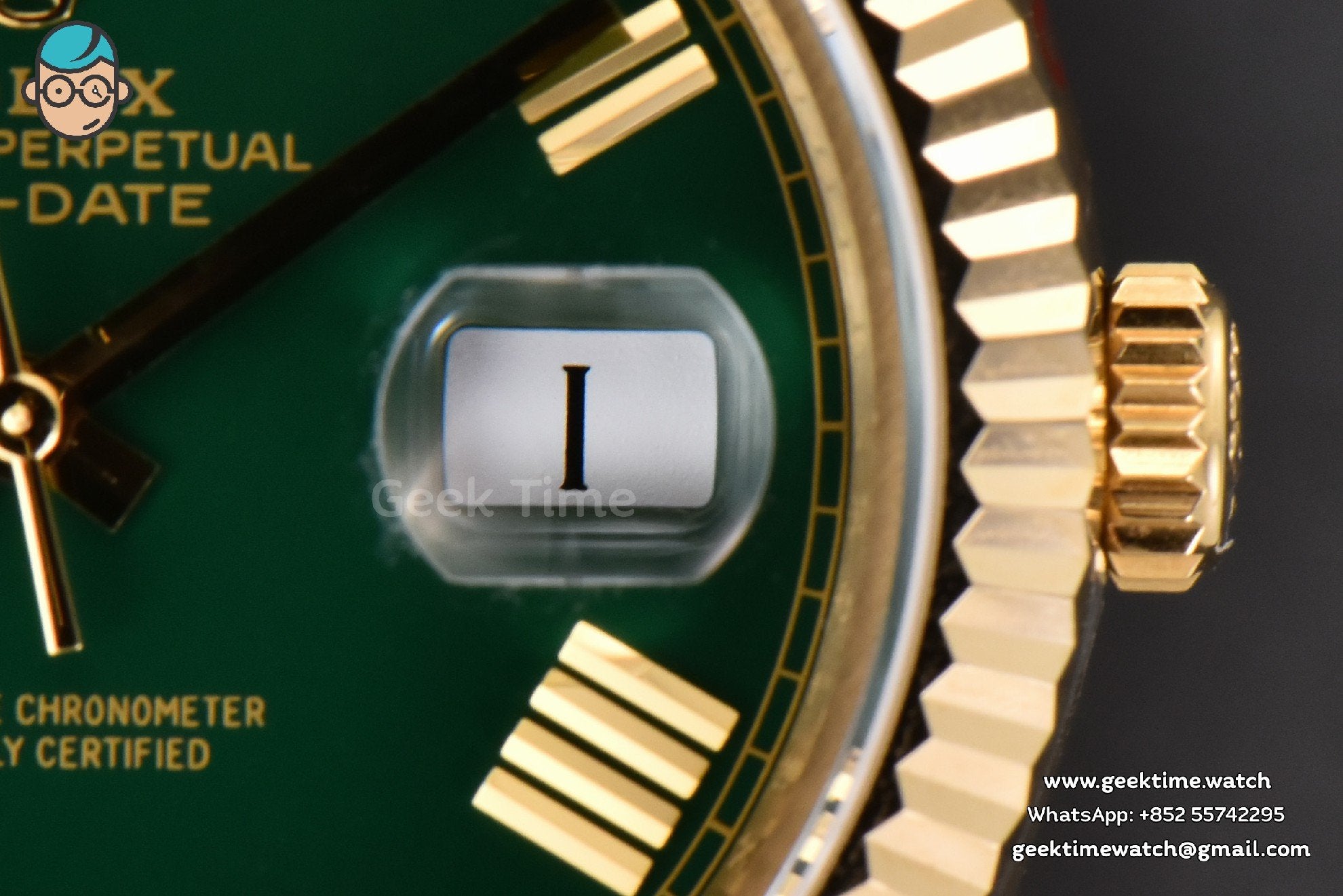 Day-Date 40mm 904L GMF YG esfera verde brazalete YG A2836 - Image 8