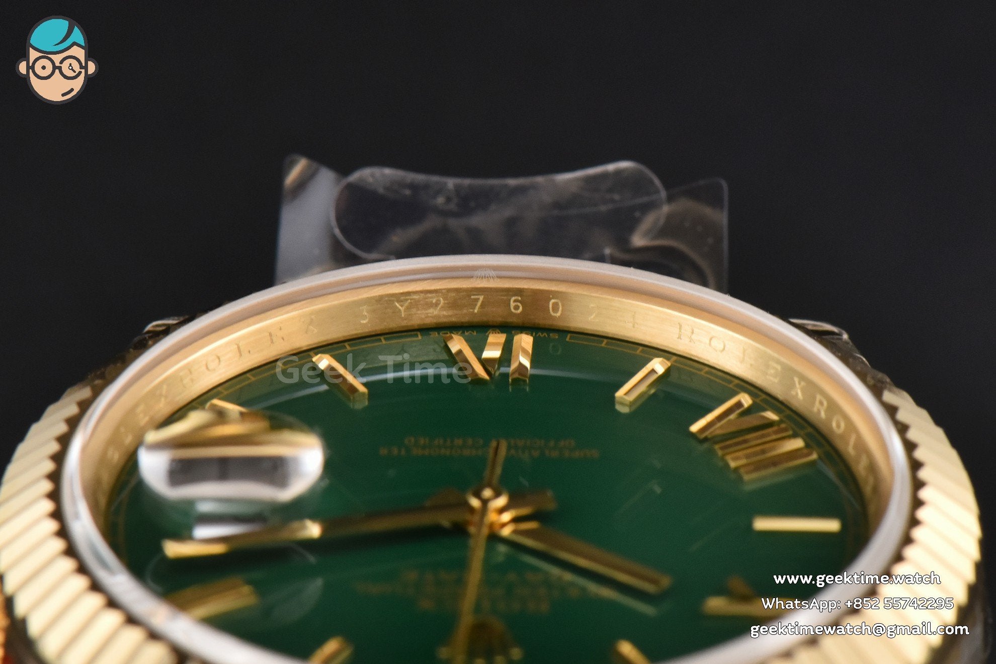 Day-Date 40mm 904L GMF YG esfera verde brazalete YG A2836 - Image 13