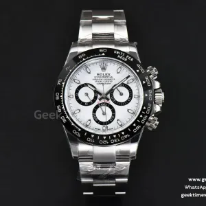 Daytona 116500 Panda BTF cerámica negra esfera blanca brazalete SS 4130
