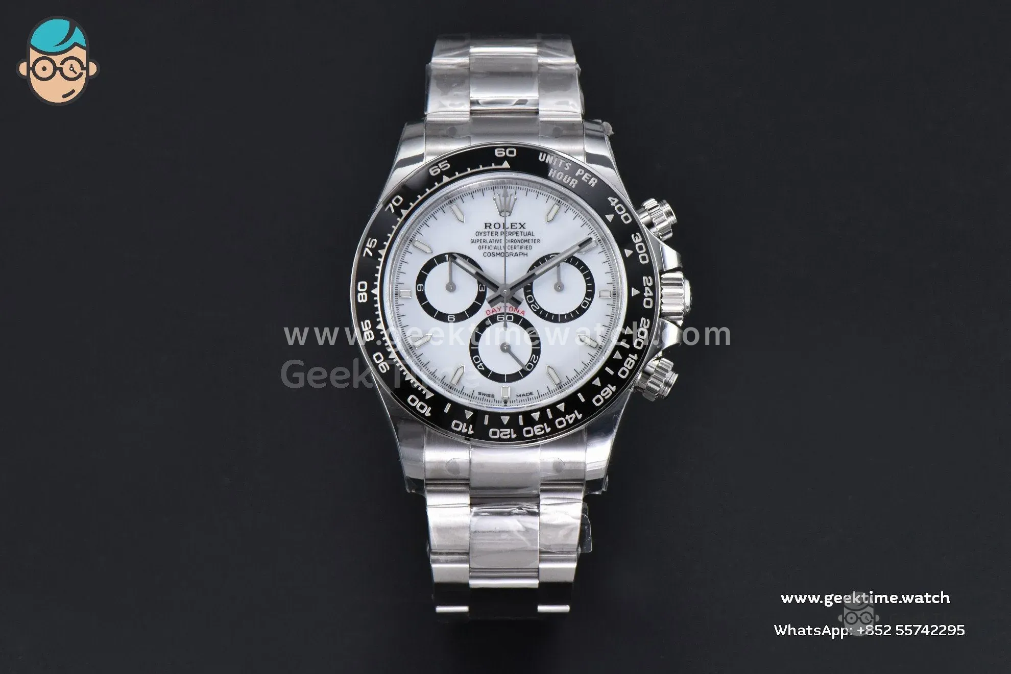 Daytona 126500 Panda 40mm VSF 904L White Dial SS Bracelet A4131 Mod