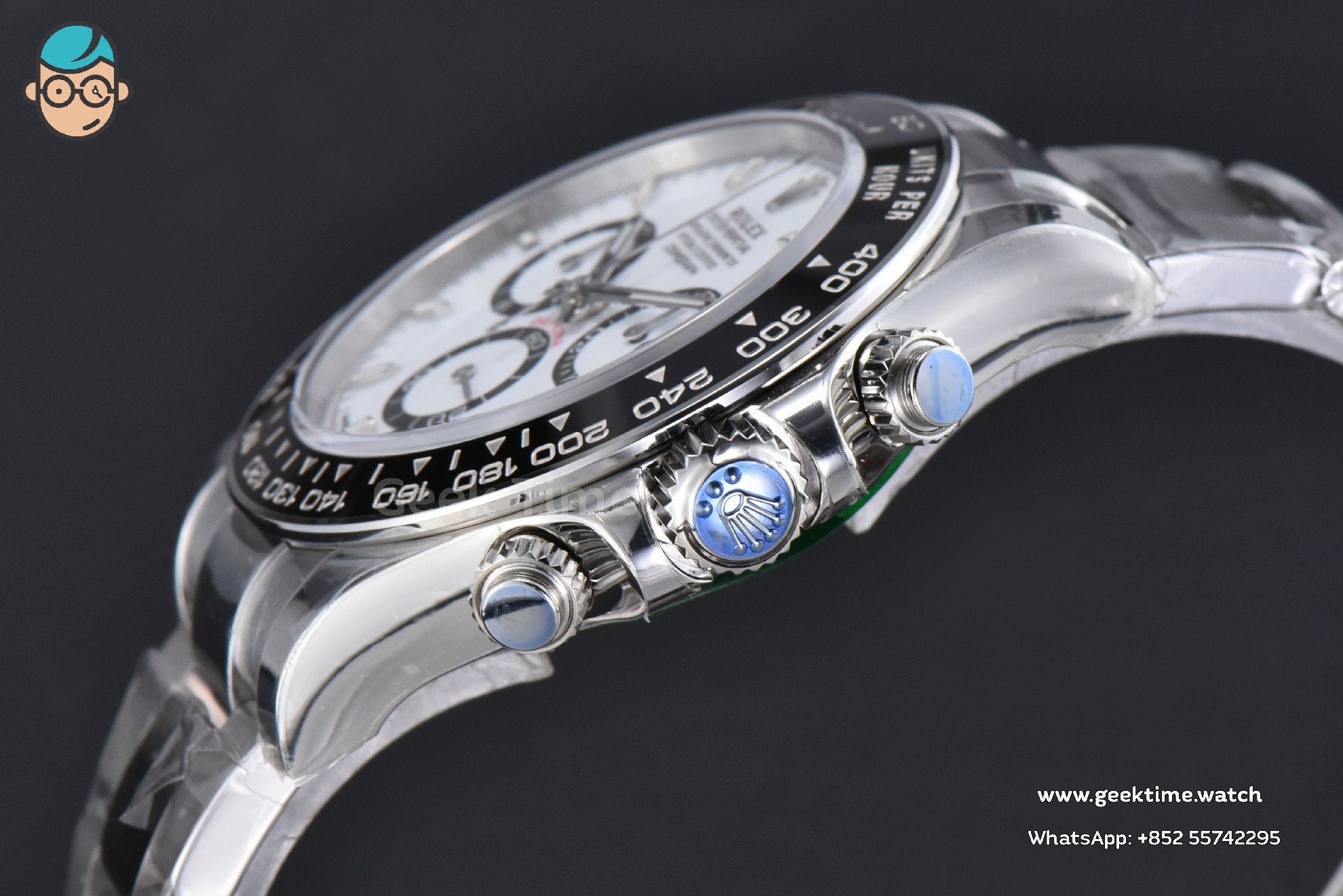 Daytona 126500 Panda 40mm VSF 904L White Dial SS Bracelet A4131 Mod - Image 6