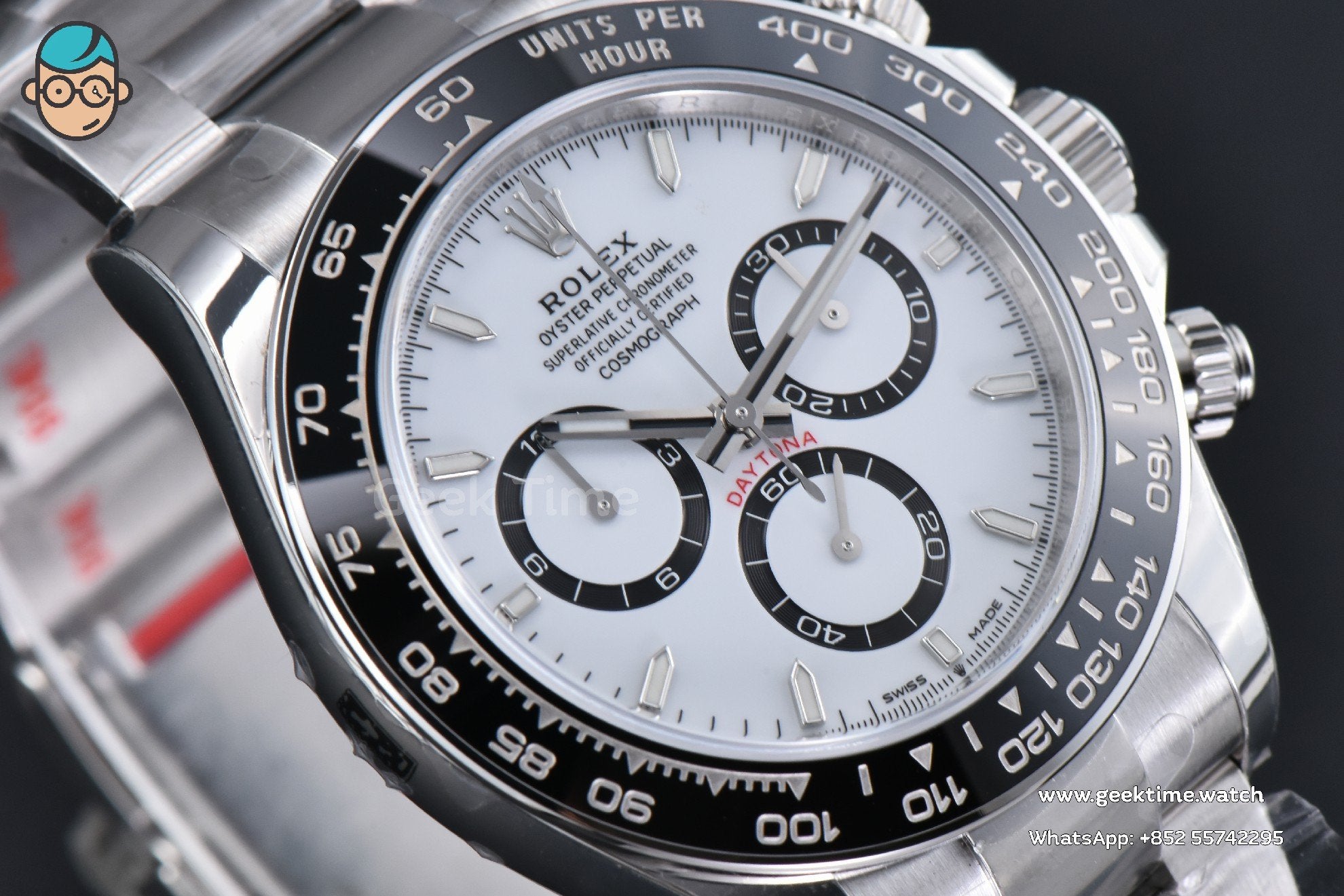 Daytona 126500 Panda 40mm VSF 904L White Dial SS Bracelet A4131 Mod - Image 7