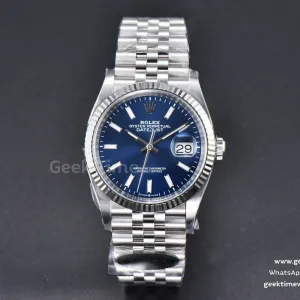 DateJust 36mm 126234 Clean Factory CF quadrante blu bracciale Jubilee VR3235