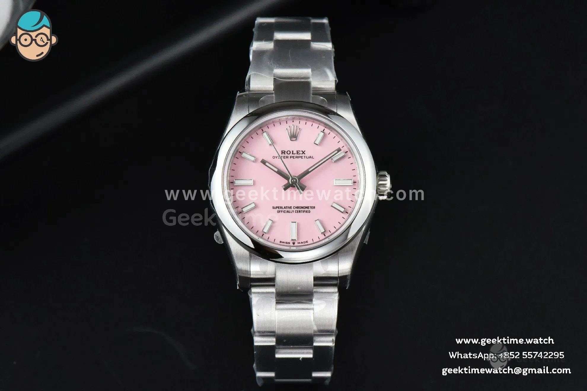 Oyster Perpetual 277200 31mm EWF quadrante rosa bracciale SS A3230