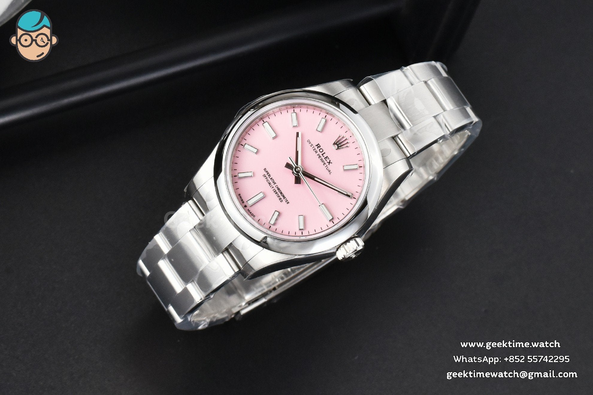 Oyster Perpetual 277200 31mm EWF quadrante rosa bracciale SS A3230 - Image 14